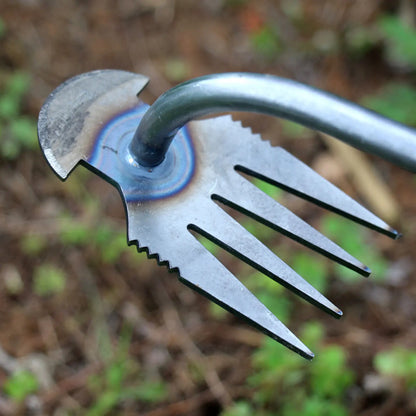 Stainless Steel Grass Rooting Weeding Tool Garden Hook Puller with Handle for Easily Removing Weeds Planting Shovel Harvesting