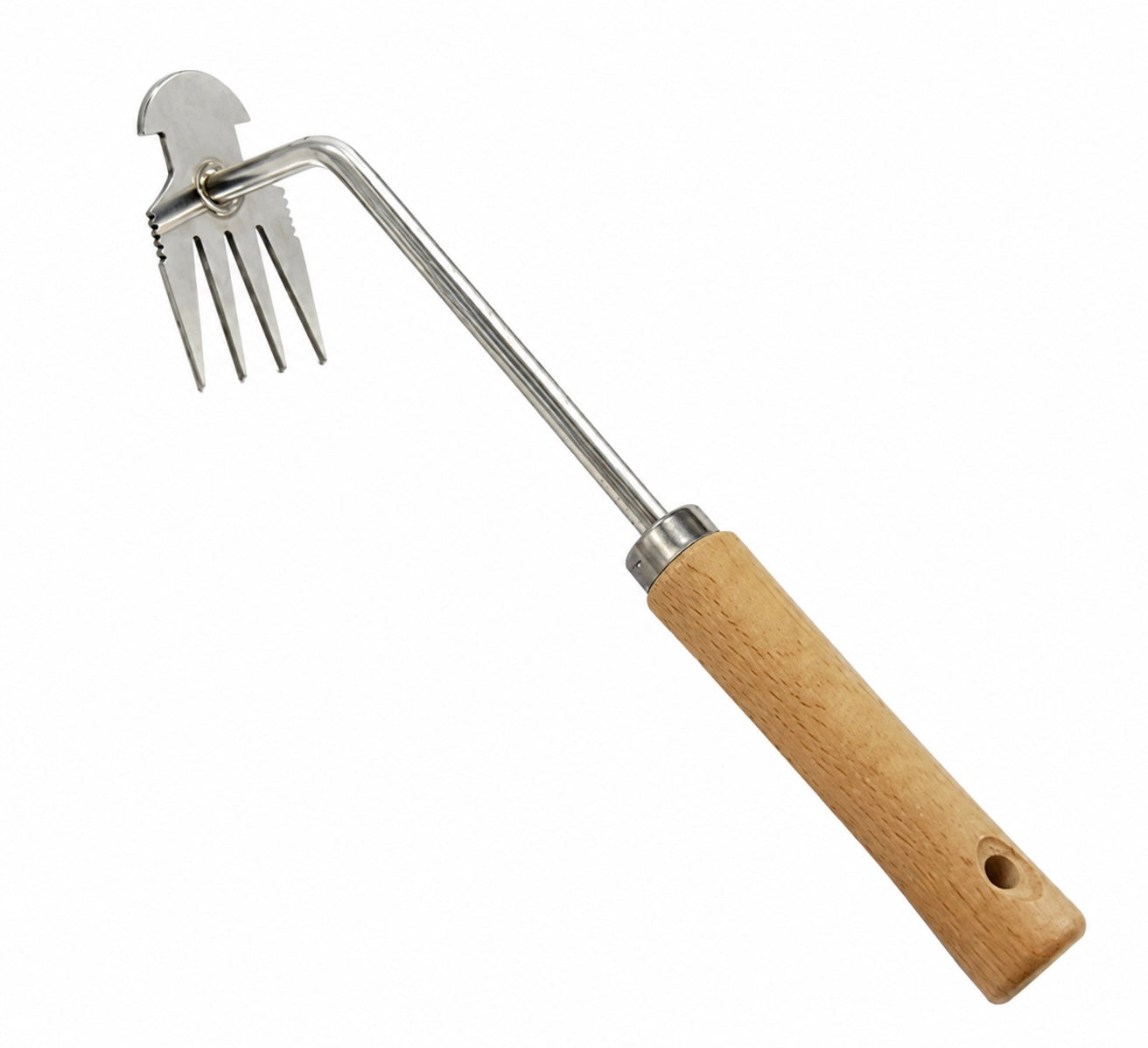 RootSnap weed puller hand tool with wooden handle